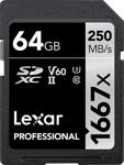 Lexar Professional 1667x 64GB SDXC 250MB/s UHS-II Class 10 SD Kart