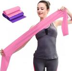 Leyaton Pilates Bandı Jimnastik Plates Lastiği 120X15 Cm Egzersiz Aerobik Bant 1 Adet Pembe