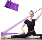 Leyaton Pilates Bandı Pilates Lastiği Pilates Bandı Jimnastik Plates Lastiği 150X15 Cm (Sert) Mor