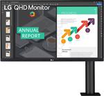 Lg 27Qn880-B 27" 5Ms Qhd Freesync Pivot Ips Led Monitör