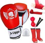 Liggo Boks Eldiveni Kaval Koruyucu Seti Kickboks Muay Thai 5 Parça