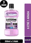 Listerine Total Care Hafif Tat Alkolsüz Ağız Bakım Suyu 250Ml X3