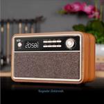 Loci D29 Retro Ahşap Fm Radyo Saat Usb Sd Bluetooth Hoparlör