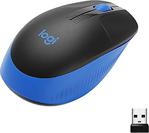 Logitech M191 Büyük Boy Kablosuz Mouse - Mavi