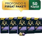 L'Or -Lungo Profondo-Intensity 8-Nespresso Uyumlu Kapsül Kahve Fırsat Paketi 10 X 5 Paket (50 Adet)