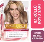 Loreal Excellence Creme 8.1 Koyu Sarı Küllü Saç Boyası