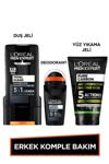 L'Oreal Paris Men Expert Erkek Komple Bakım Seti Kömürlü Yüz Yıkama Jeli 100Ml + Total Clean Duş Jeli 300 Ml+ Roll On