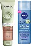 Loreal Paris Saf Kil Peeling Jeli Kırmızı Yosun Özlü 150Ml Ve Nivea Aqua Senstation Canlandırıcı Temizleme Jeli 200Ml