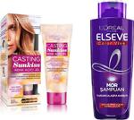 L'Oreal Paris Sunkiss Renk Açıcı Jel + Elseve Turunculaşma Karşıtı Mor Saç Açıcı 200Ml Set