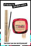 L'Oreal Paris Telescopic Gold Siyah Maskara & Infaillible 24H Fresh Wear Pudra Fondöten 40 Cashmere