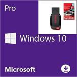 Lotus Bilişim Windows 10 Pro Lisans Key+Windows 10 Yüklü Sandisk 16 Gb Usb-Ömür Boyu Kullanım-Full Versiyon