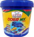 Lotus Cichlid Mix Granül Omega-3 Protein Bitkisel Karışık 3Kg Kova Malawi Ciklet Balık Yemi