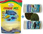 Lotus Cichlid Mix Granül Protein Bitkisel Karışık 860 G Malawi Ciklet Balık Yemi + 30 Gr + 30 Gr