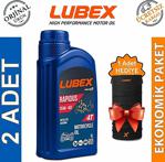 Lubex Rapidus 15W/40 1 Lt - 4 Zamanlı Motosiklet Yağı (2 Adet)