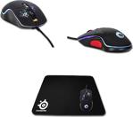 Lunatic Owl 7200 Dpi 7D Sese Duyarlı Rgb Işıklı Makrolu Drag Click Mouse +Steelseries 40 X 30 Gaming