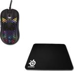 Lunatic Sparrow 6400 Dpı Rgb Led Makrolu Drag Click Oyuncu Mouse+Steelseries 40X30 Gaming Mouse Pad