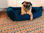 Luvly Pets Xlarge Yıkanabilir - Tüplü Ortopedik Visco Minder Premium Köpek Yatağı - Mavi - 100X80