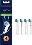 Luxon Oral B Braun Uyumlu Şarjlı Ve Pilli Diş Fırçası Uyumlu 4 Adet Muadil Oral B Uyumlu Başlık