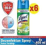 Lysol Bahar Ferahlığı 400 Ml 6'Lı Dezenfektan Sprey