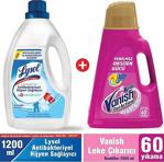 Lysol Çamaşır Antibakteriyel Hijyen Sağlayıcı 1,2L + Vanish Kosla Leke Çıkarıcı Gold 3L Renkliler