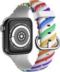 M90 Apple Watch 2 3 4 5 6 38Mm 40Mm 41Mm Uyumlu Renkli Silikon Şeker Kordon