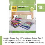 Magic Saver Bag 10'Lu Vakumlu Poşet Set 3