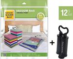 Magic Saver Bag 12\'li Ekonomik Vakumlu Poşet Pompa Hediyeli