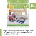 Magic Saver Bag 15'Li Vakumlu Poşet Set-3