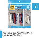 Magic Saver Bag 2\'li Askılı Vakumlu Poşet Large