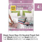 Magic Saver Bag 4\'lü Seyahat Poşeti Roll-up (xs+s+m+l)