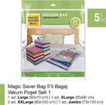 Magic Saver Bag 5'Li Vakumlu Poşet Set-1