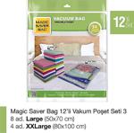 Magic Saver Bag Set-3 12\'li Vakumlu Poşet