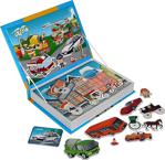 Magnetik Puzzle Kitap Yapboz Eğitici Zeka Oyuncak Taşıtlar Polis Seti Montessori Aktivite