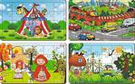 Maketçiniz 4 Adet 24 Parça Ahşap Puzzle Yapboz Set-7