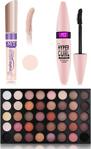 Makeuptime Göz Altı Likit Kapatıcı Orta Ton & 40'Lı Far Paleti & Hyper Curl Maskara Set