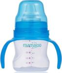 Mamajoo Poky Erkek Bebek Kulplu Damlatmaz Eğitici Bardak 160 Ml-Mavi2889