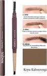 Maqya Cosmetics Koyu Kahve Fırçalı Kaş Kalemi Double-Ended Eyebrow Pencil