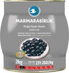 Marmarabirlik Doğal Salamura 231-260 Kb L Siyah Zeytin Teneke 2 Kg