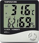 Masaüstü Dijital Termometre + Nem Ölçer Higrometre -Saatli