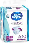 Mavi Beyaz Classic Büyük Boy (L) 30'Lu Emici Külot