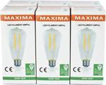 Maxima ST64 LED 4W Uzun Filament 2700K Şeffaf 6'lı Paket