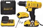 Maxstar Tools Turbo 32v5ah Turbo X2 Li-ion Çift Akülü Profesyonel Vidalama Şarjlı Darbesiz Matkap