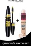 Maybelline New York Colossal 36H Suya Dayanıklı Siyah Maskara&Instant Anti Age Eraser Kapatıcı 01 Light-Göz Makyajı Seti