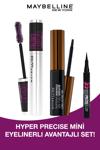 Maybelline New York Falsies Lash Lift Ultra Siyah Maskara & Tattoo Brow Geçici Kaş Dövmesi Açık Ton & Hyper Precise Mini