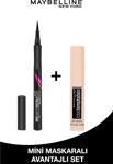 Maybelline New York Hyper Precise All Day Mat Siyah Eyeliner 701 + Total Temptation Mini Siyah Maskara Avantajlı Set