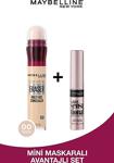 Maybelline New York Instant Anti Age Eraser Kapatıcı - 00 Ivory & Mini Lash Sensational Maskara Makyaj Seti