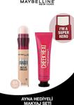 Maybelline New York Instant Anti Age Eraser Kapatıcı - 01 Light + Cheek Heat Likit Allık - 25 Fuchsia Spark - Fuşya