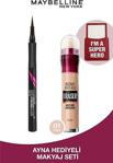 Maybelline New York Instant Anti Age Eraser Kapatıcı 01 Light +Hyper Precise All Day Eyeliner 710 Forest Brown Kahve