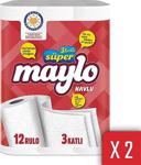 Maylo 3 Katlı Kağıt Havlu 12'Li 2'Li Paket