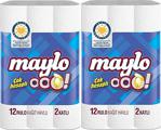 Maylo Ooo Kağıt Havlu Çift Katlı 24 Lü Set (2Pkx12)